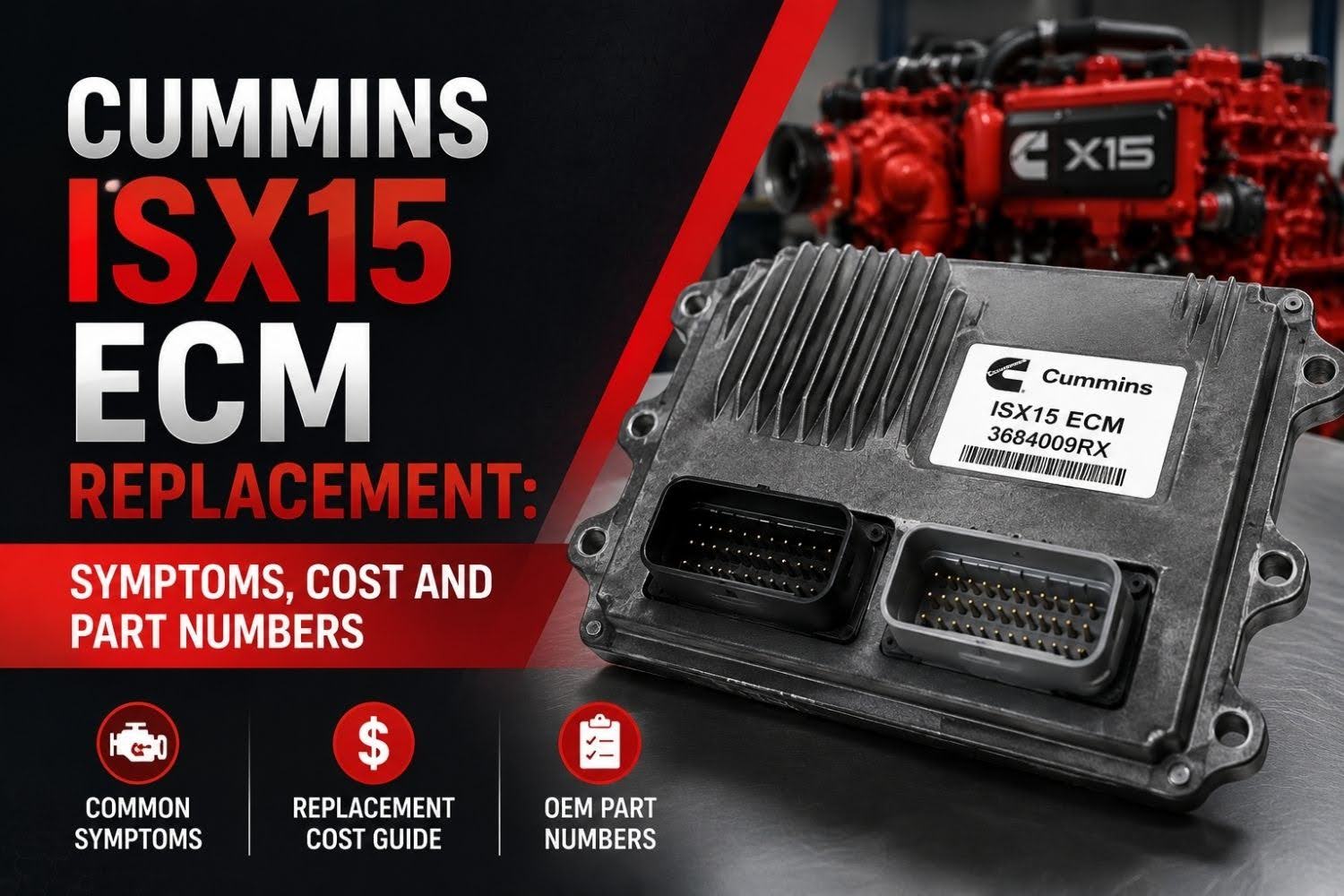 Cummins ISX15 ECM Replacement: Symptoms, Cost and Part Numbers