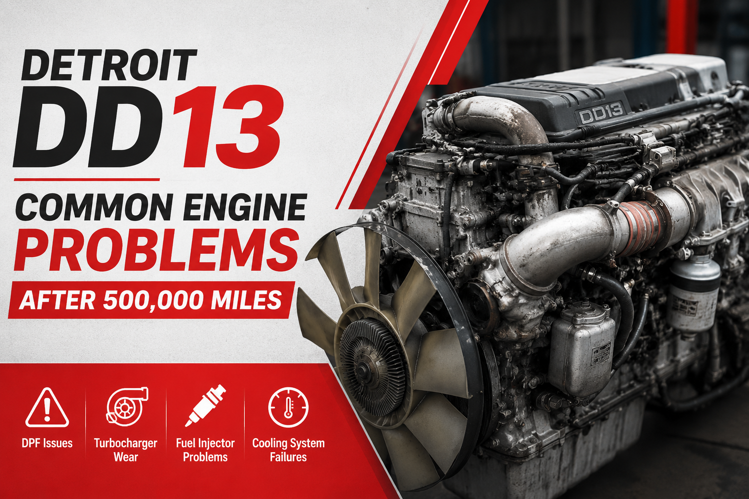 Detroit DD13 Common Engine Problems After 500,000 Miles