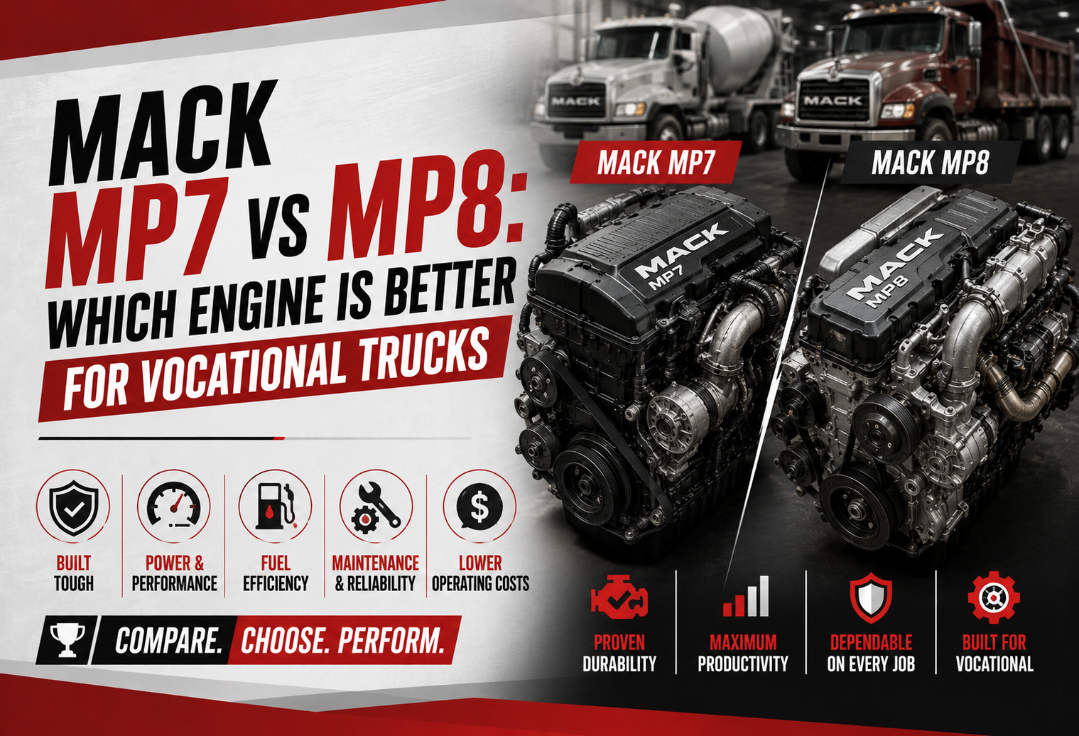 Mack MP7 vs MP8: Which Engine Is Better for Vocational Trucks