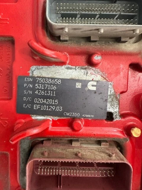 2015 Cummins ISX12 Control Module ECM ECU CM2350 5317106 5317107