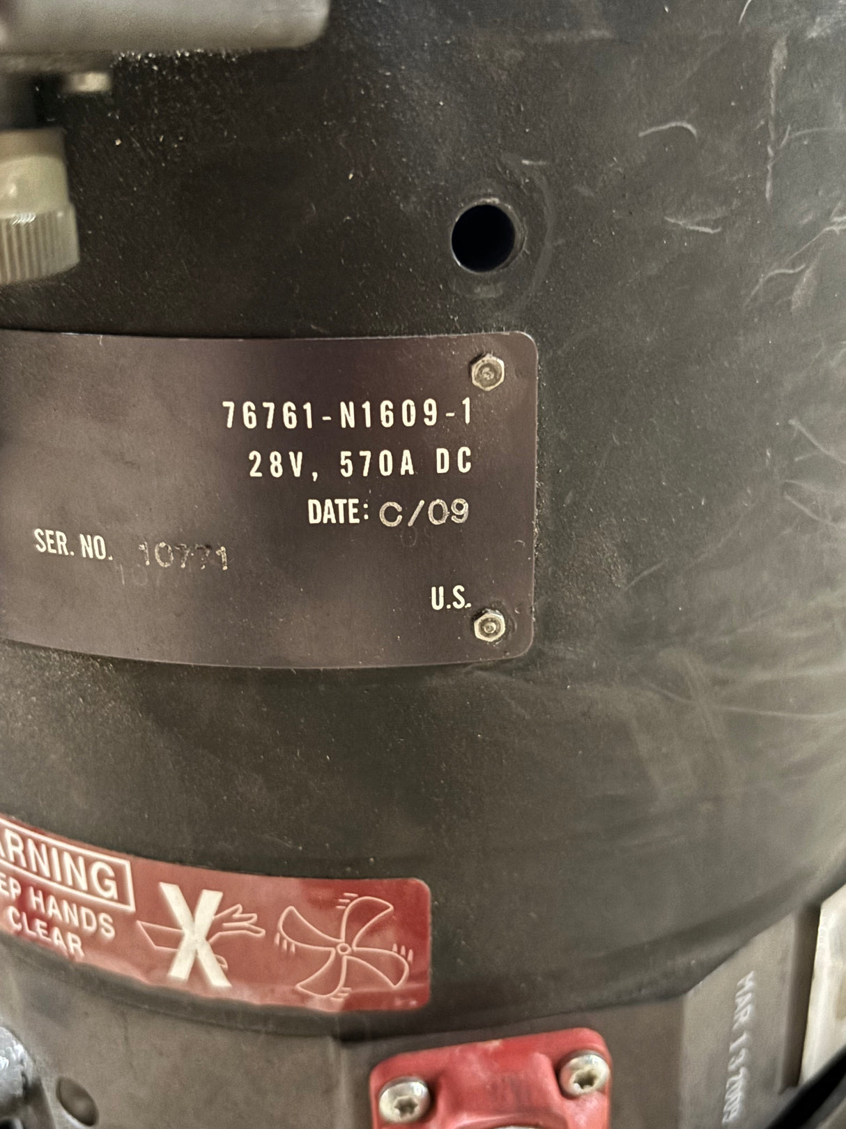 C.E. NiehoffN N1609-1 Gen Alternator 2920-01-560-3613 76761-N1609-1 570AMPS 28V