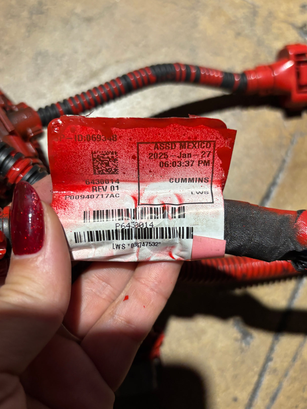 Cummins L9 Engine Electronic Control Module Wiring Harness 6430014 6430009