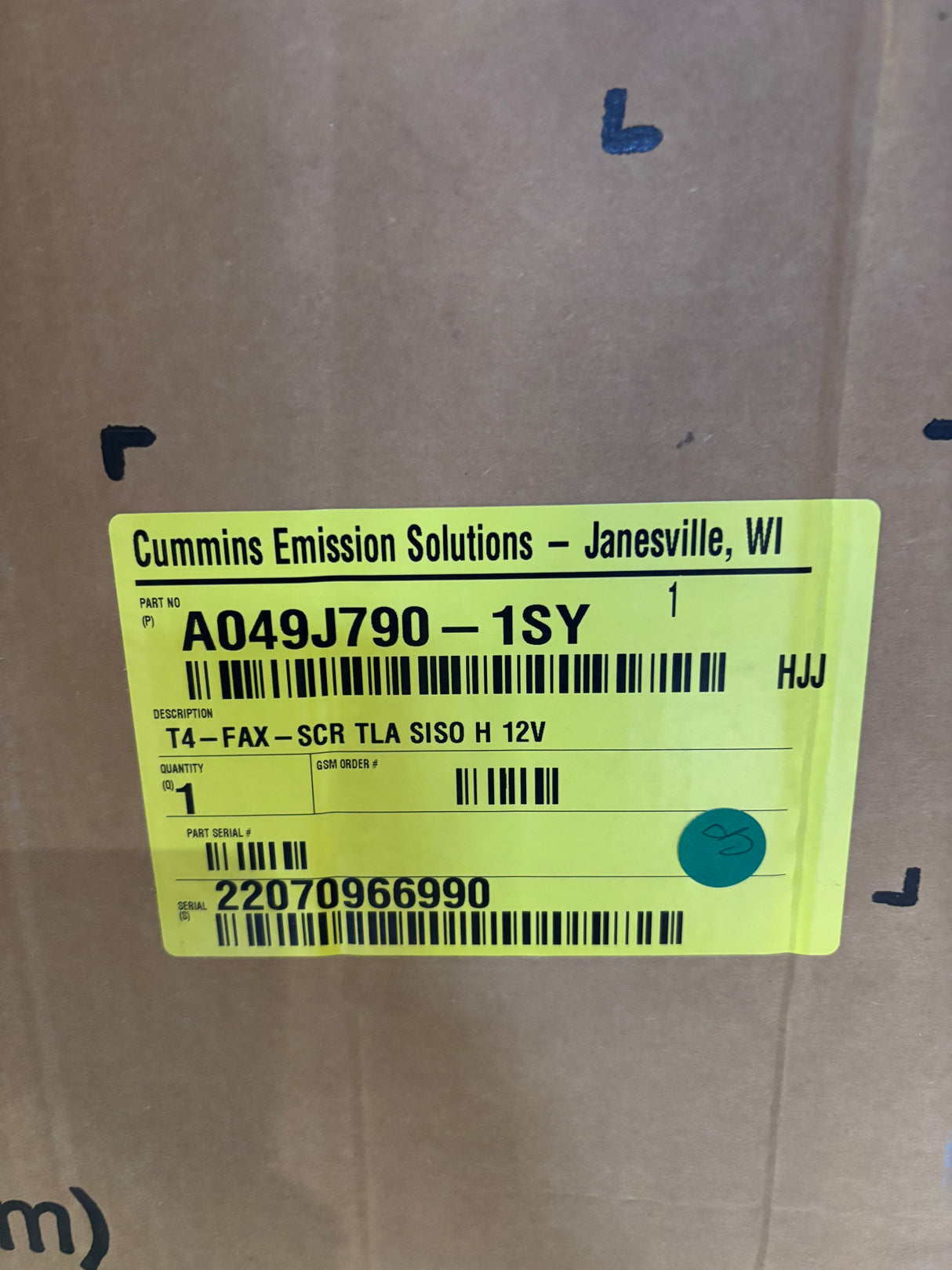 Cummins OEM Aftertreatment Device 4376888 4376887 A049J790