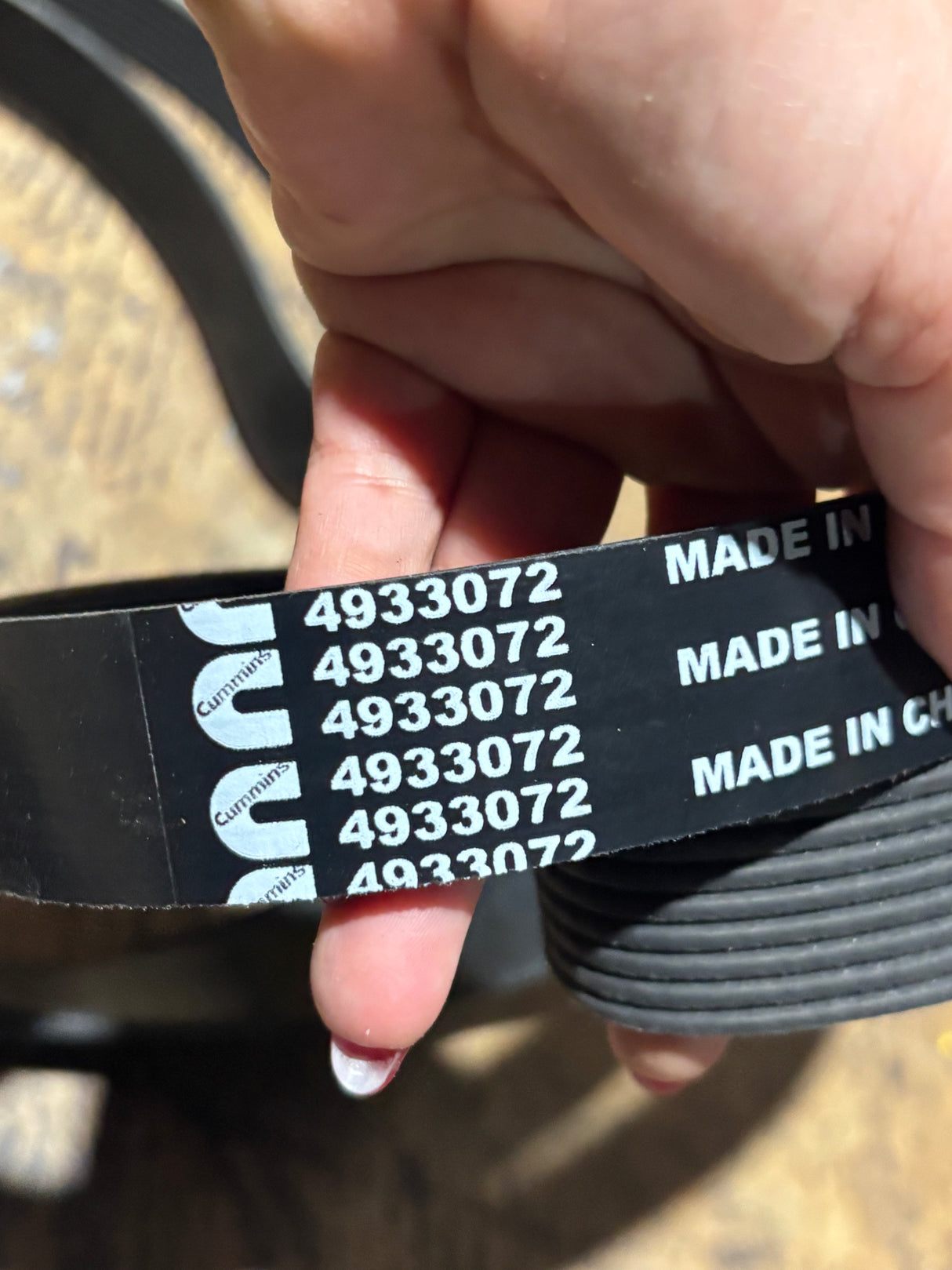Cummins OEM V Ribbed Belt 4933072