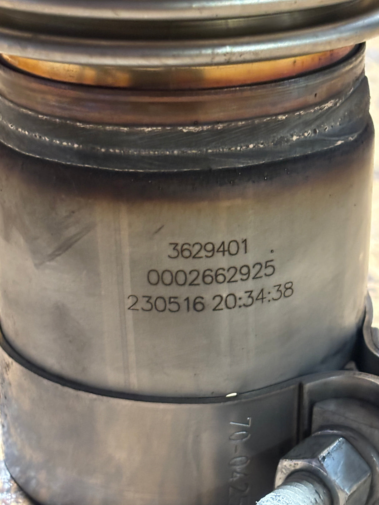 Caterpillar OEM 283MM Overall Length Stainless Steel Bellow 362-9401