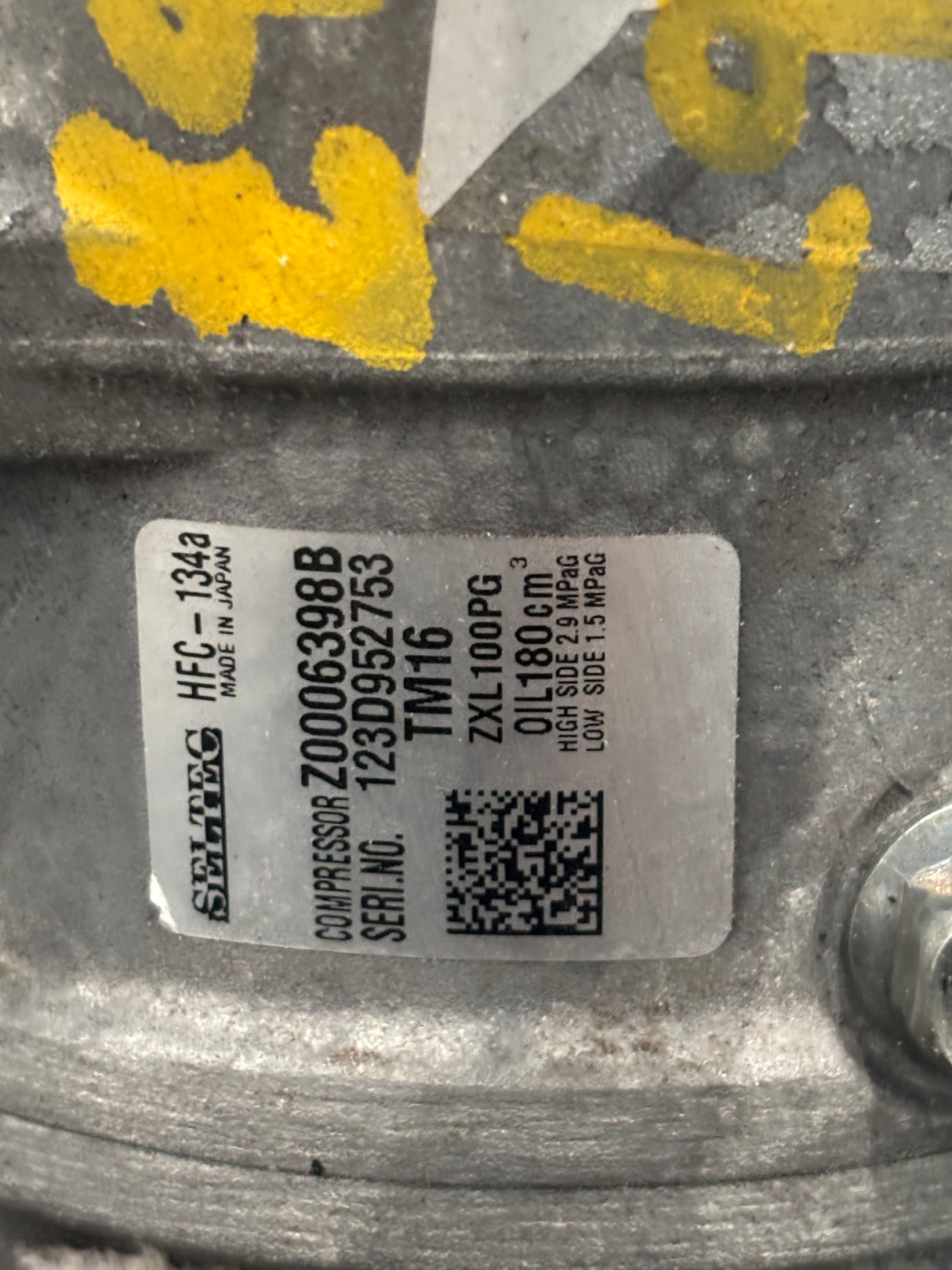 SELTEC 12V A/C Compressor Z0006398B
