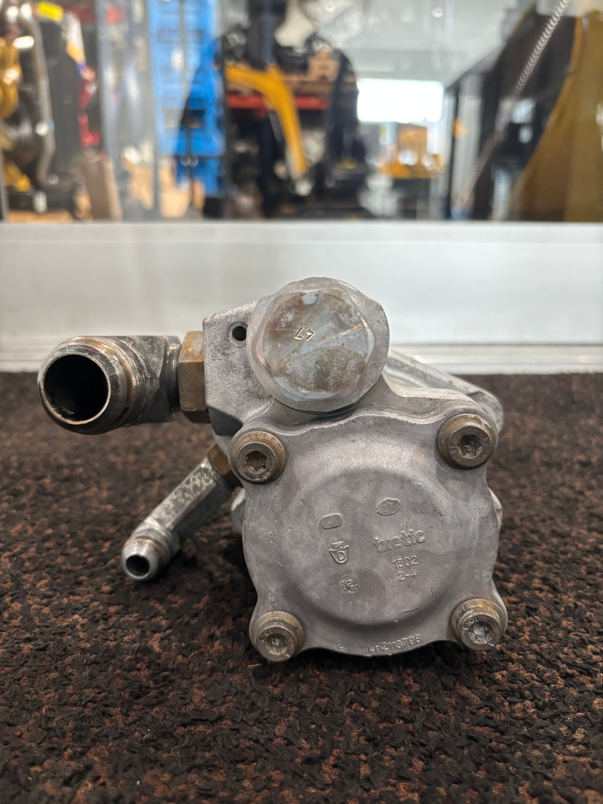 Ixetic Power Steering Pump off International Maxxforce 13 Engine 3623641C94