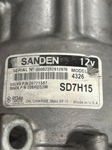 Sanden 4326 A/C Compressor 20721587 206RD53M 12V