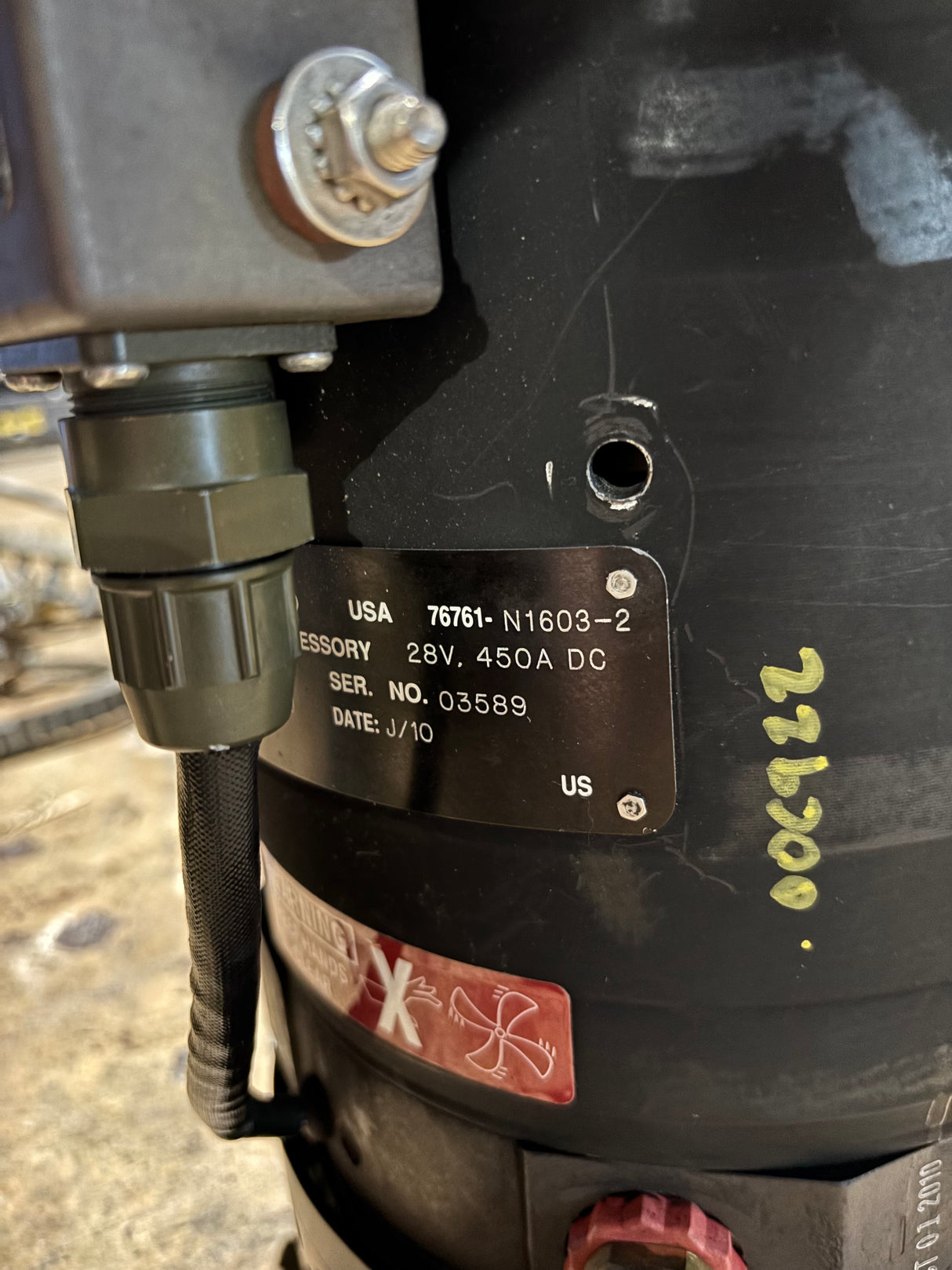 C.E. Niehoff N1603-2 Alternator 450AMPS 28V 2920-01-557-6680