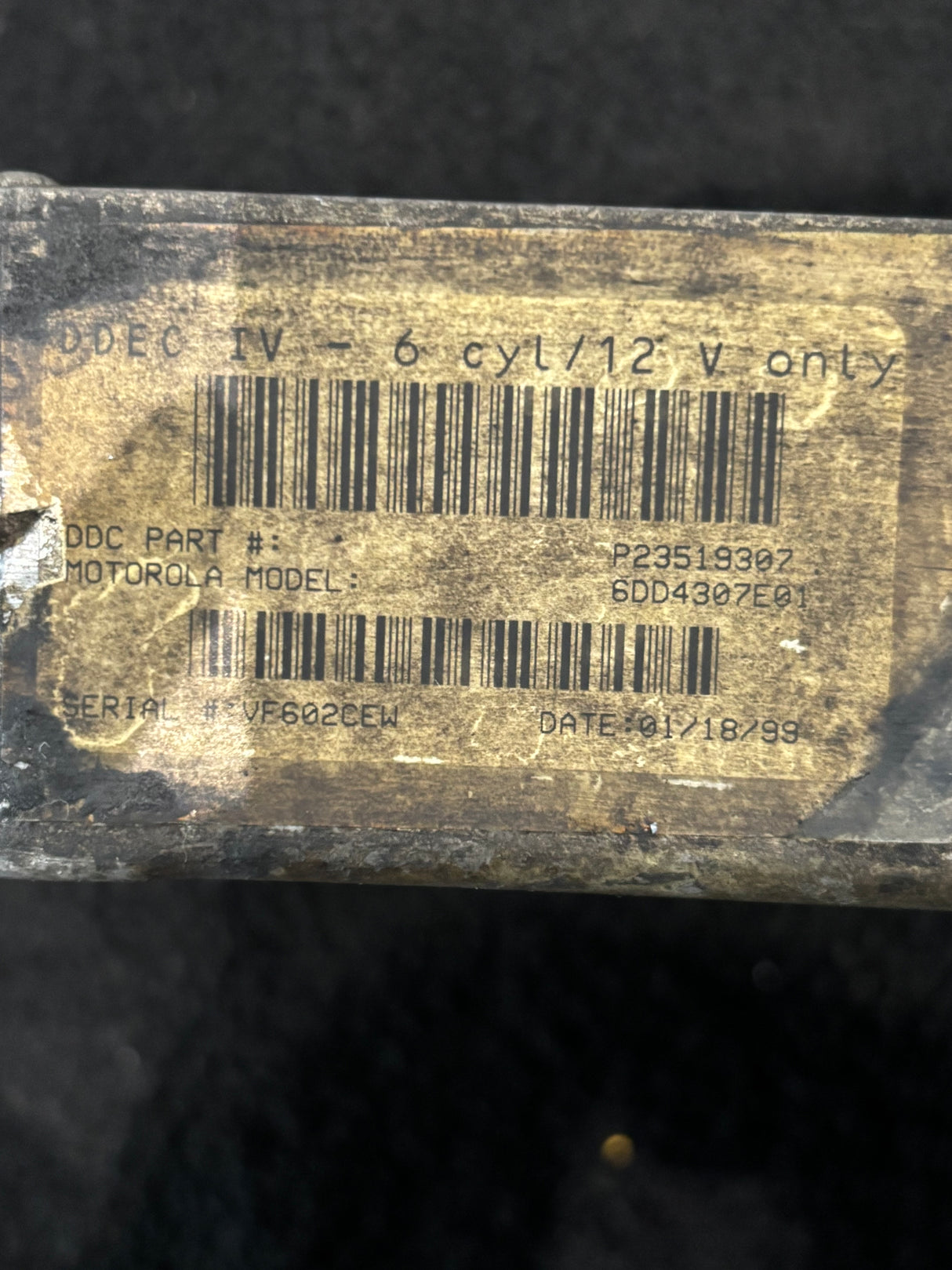 Detroit Series 60 12.7L DDEC IV Diesel Engine Control Module ECM ECU P23519307
