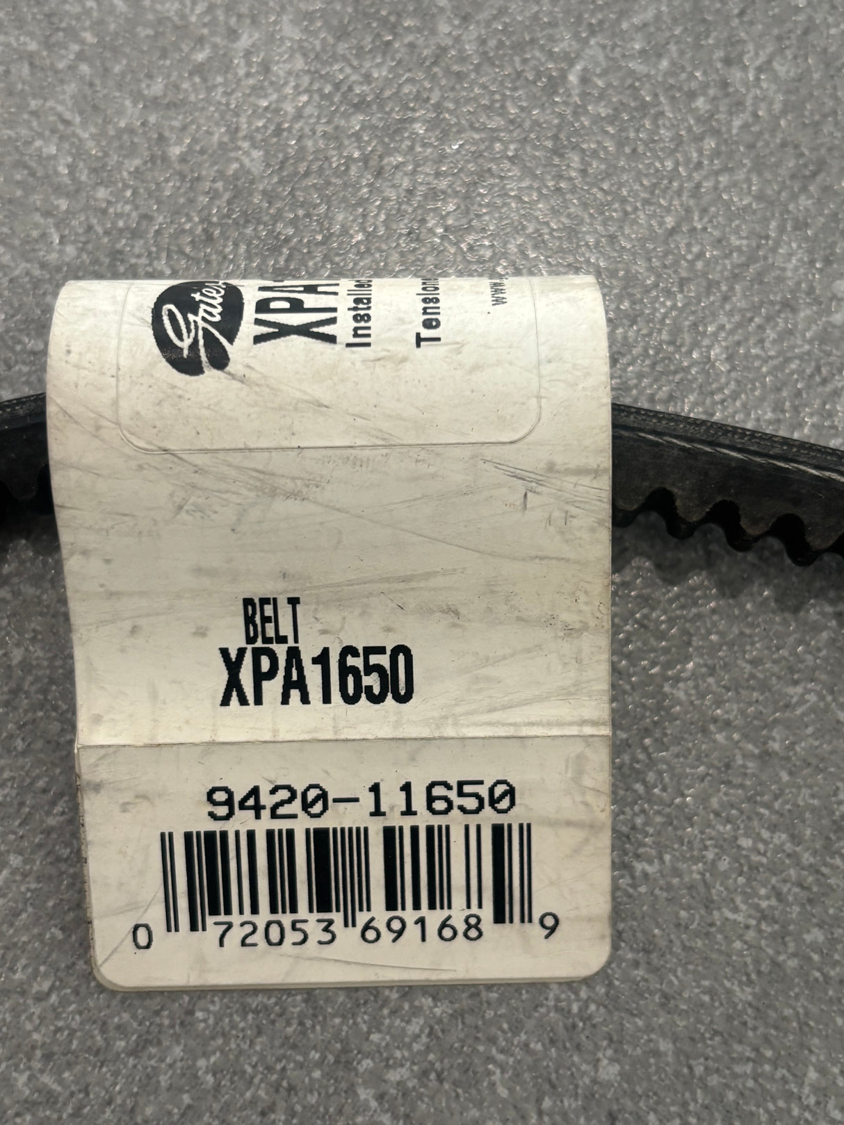 Gates XPA1650 Metric V Belt 9420-11650