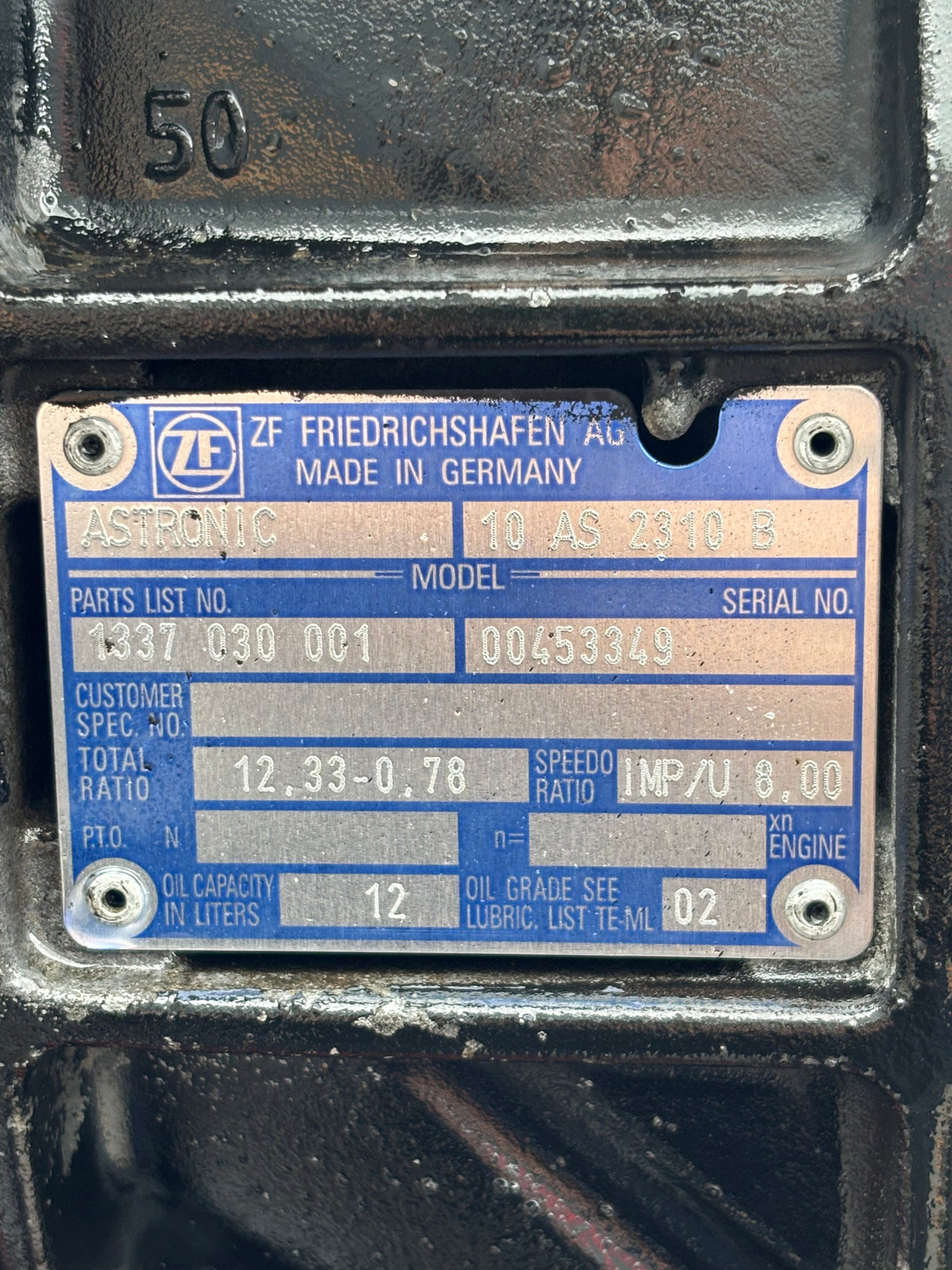 ZF Astronic Automated Manual Transmission 10AS2310B