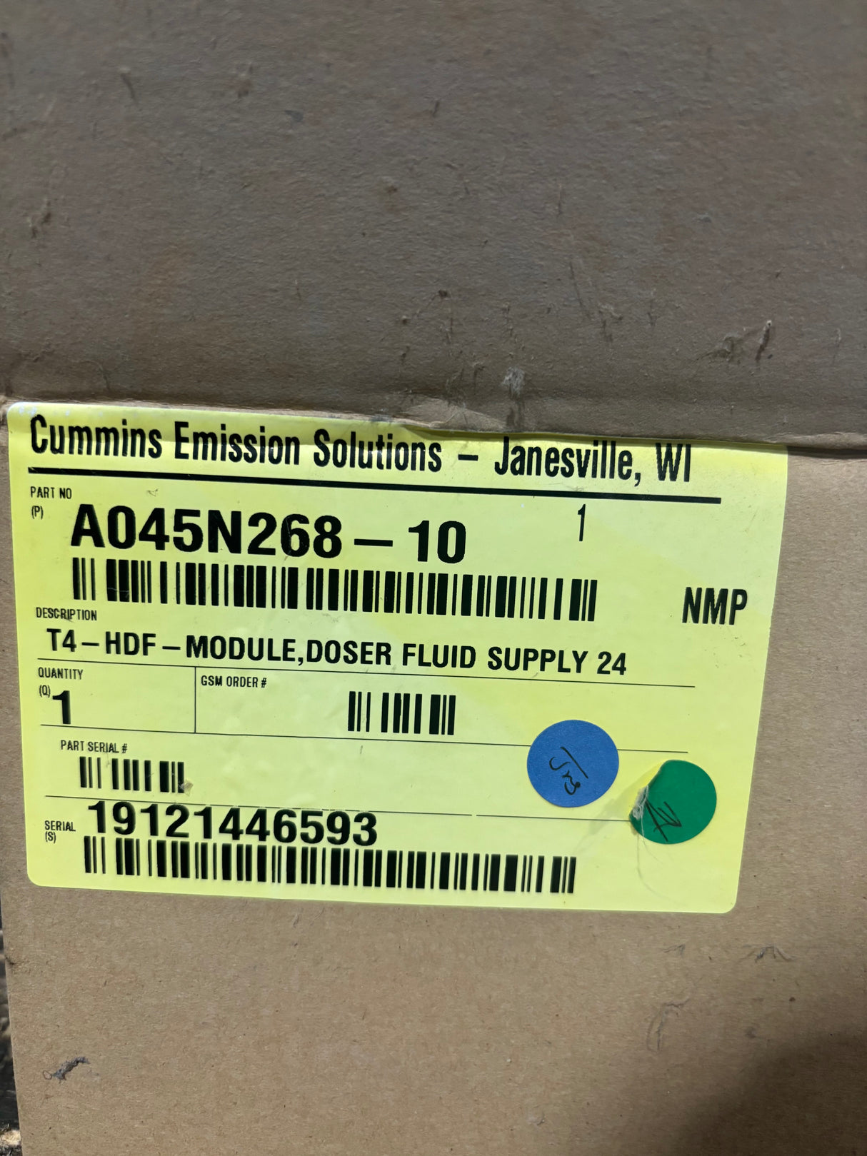 Danoxtronic 2.2 A045N268 Doser Fluid Supply Module for Cummins ISX QSX 4329470