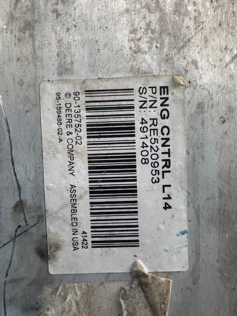 John Deere Engine Control Module ECU RE520953