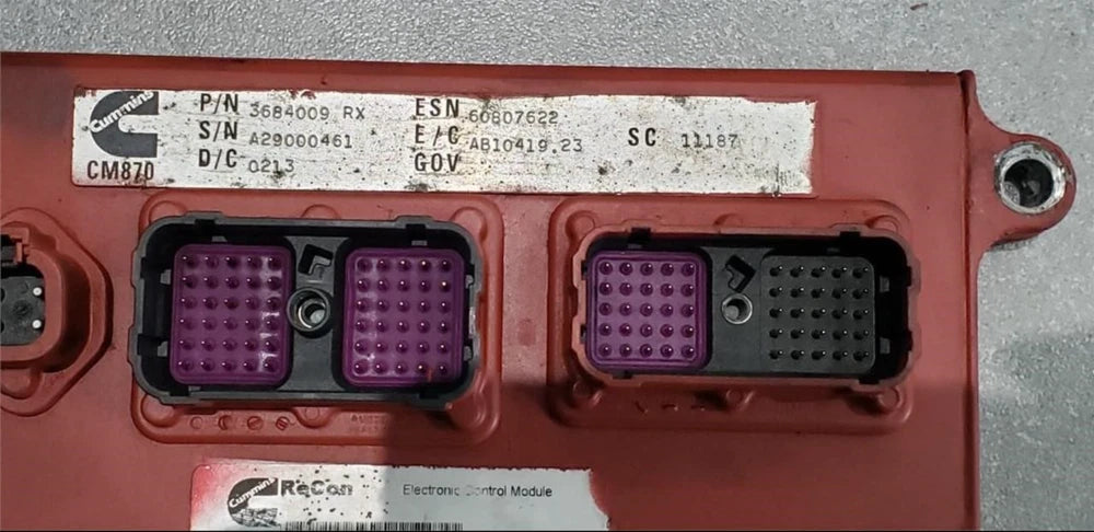 OEM 2006 Cummins ISX Engine Control Module, ECM, ECU, 3684009RX, 3684008, CM870