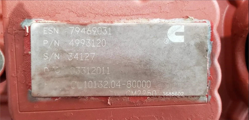 OEM 2011 Cummins ISX15 Diesel Engine ECM/ ECU, P/N 4993120, CM2250, CPL3719