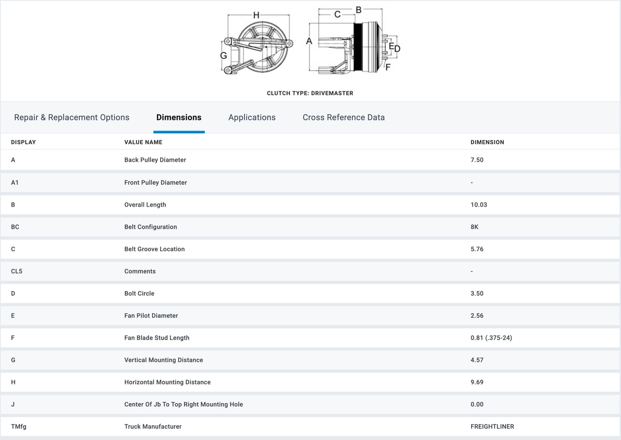 CORE Horton OEM Fan Clutch for Mercedes Benz MBE4000 Diesel Engine 999142 989142