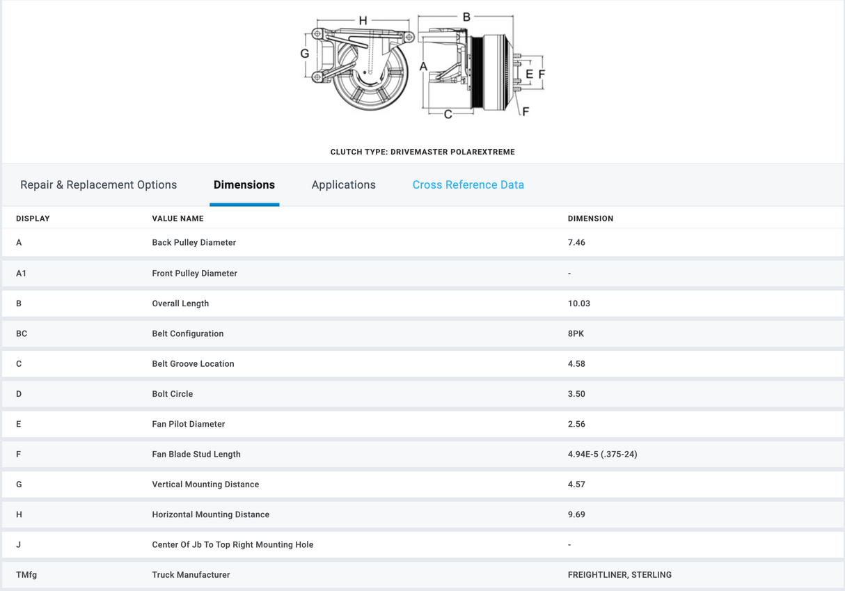 Horton OEM Fan Clutch for Mercedes Benz OM460LA Engine 799843 989843 601859