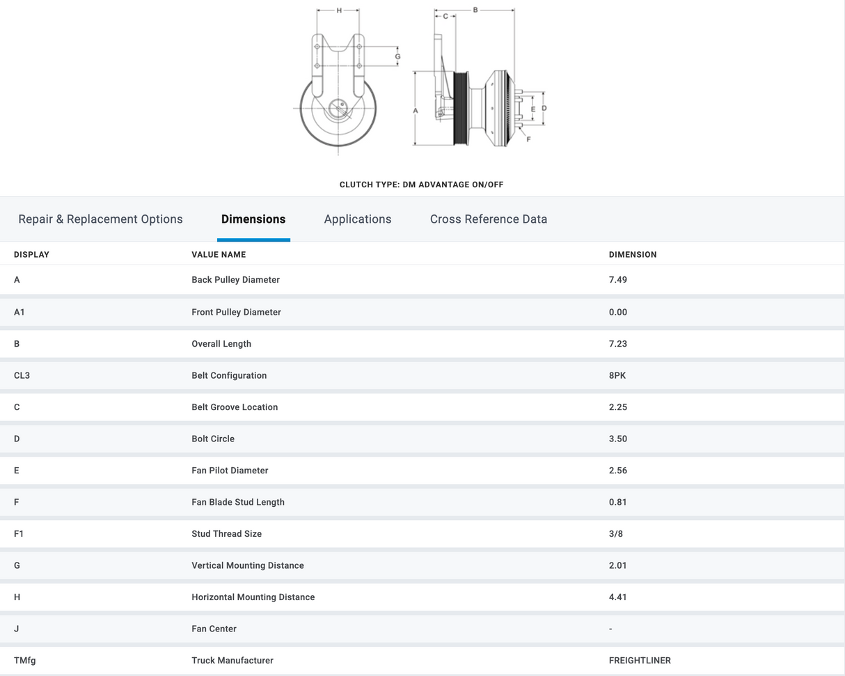 Horton Fan Clutch for Cummins ISC ISL Engine 79A8652 98A8652