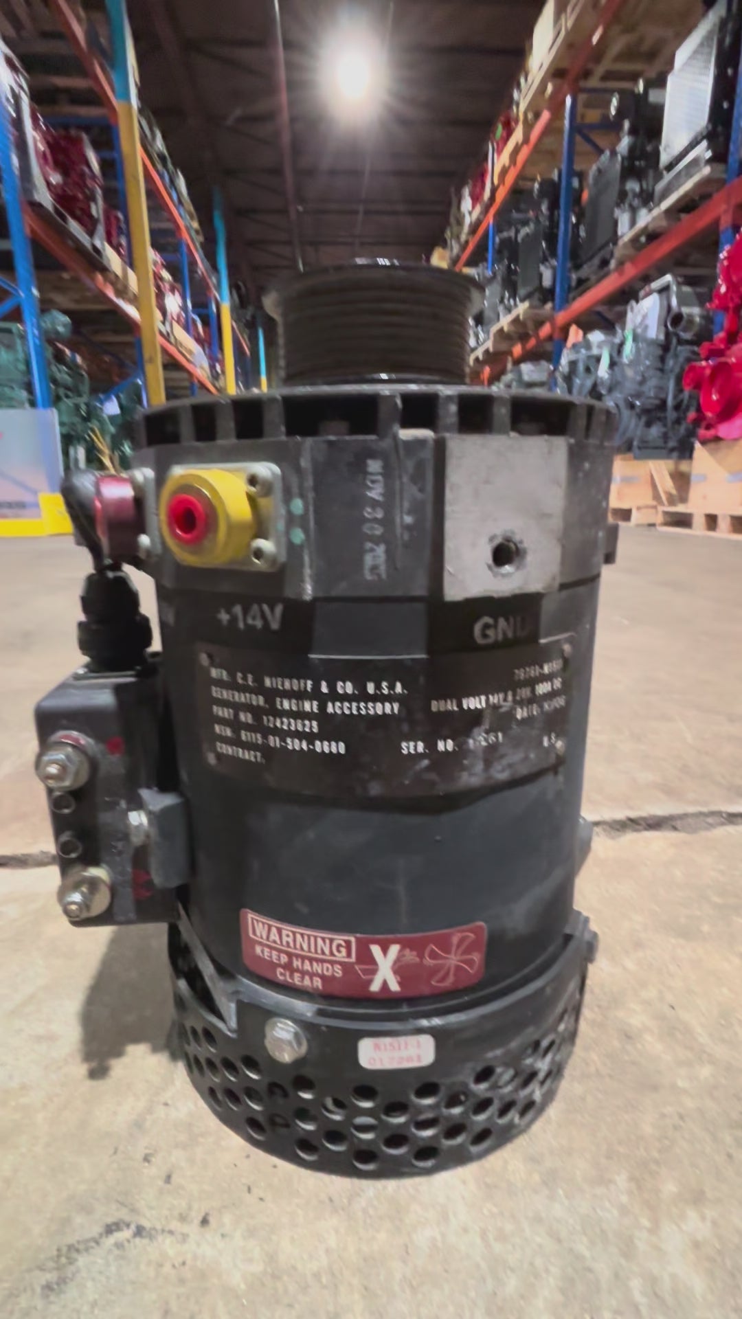 C.E. Niehoff N1511-1 Dual Voltage Alternator 100AMPS 6115-01-507-0680